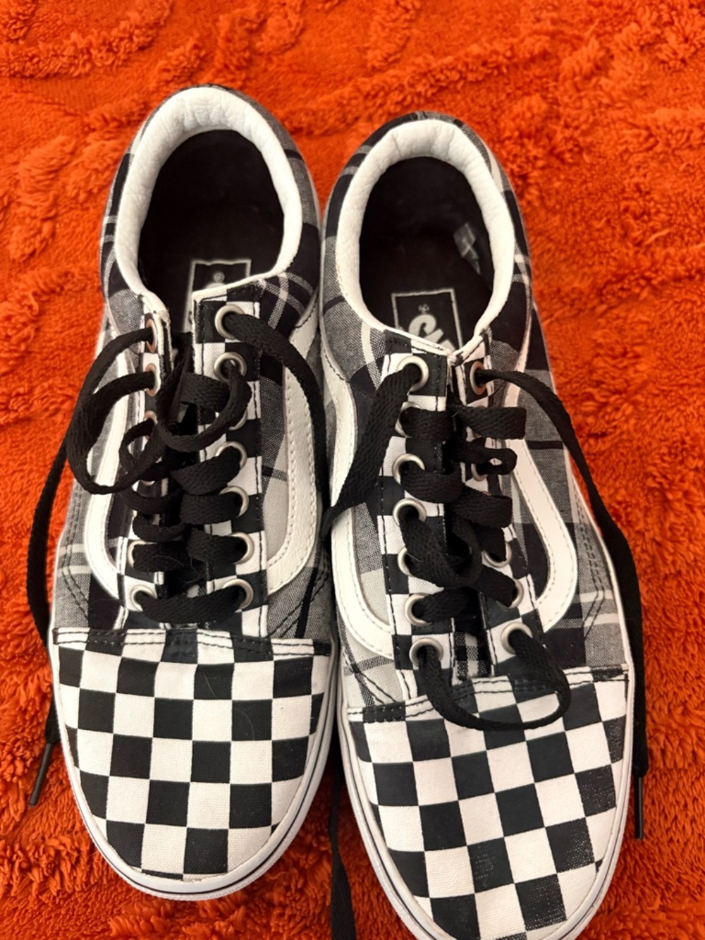 Vans Black and White Checkerboard Skate Sneakers